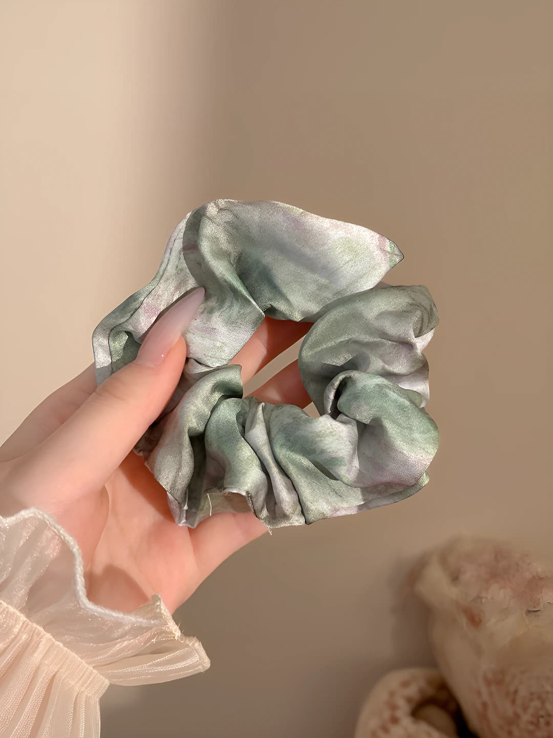 Тибийат, атлас, зелёный, 12 см