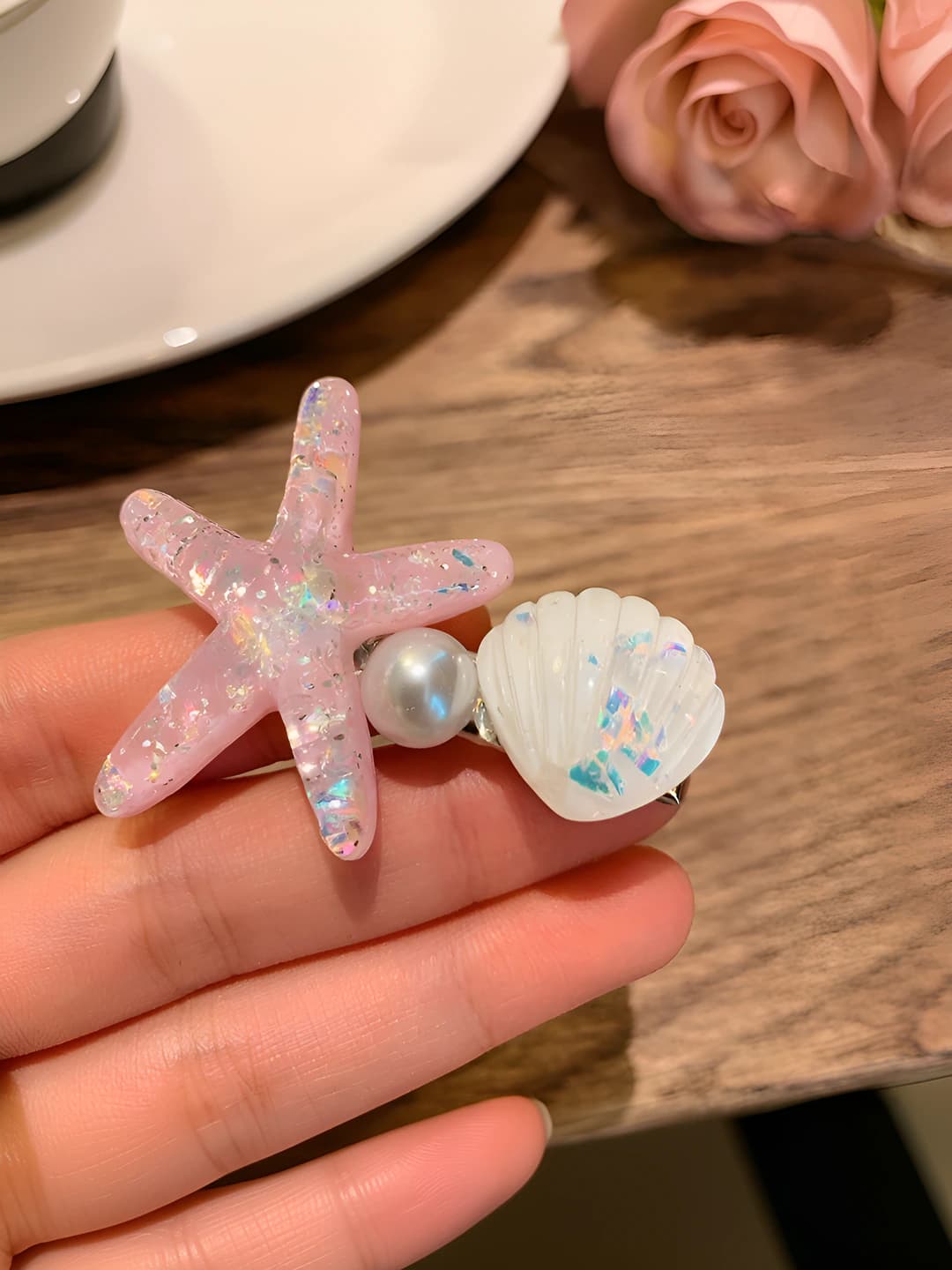 2# Pink starfish, 5.5 cm, 4 cm