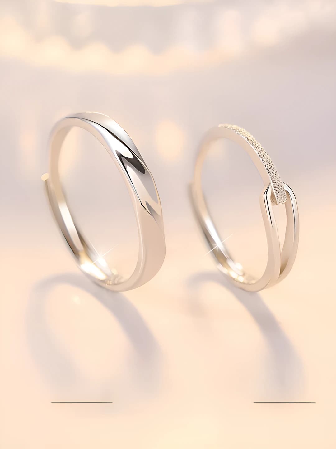 Women's couple's matching ring pair, simple style, copper, Rupert's Tear design, gift for 520 and Valentine's Day