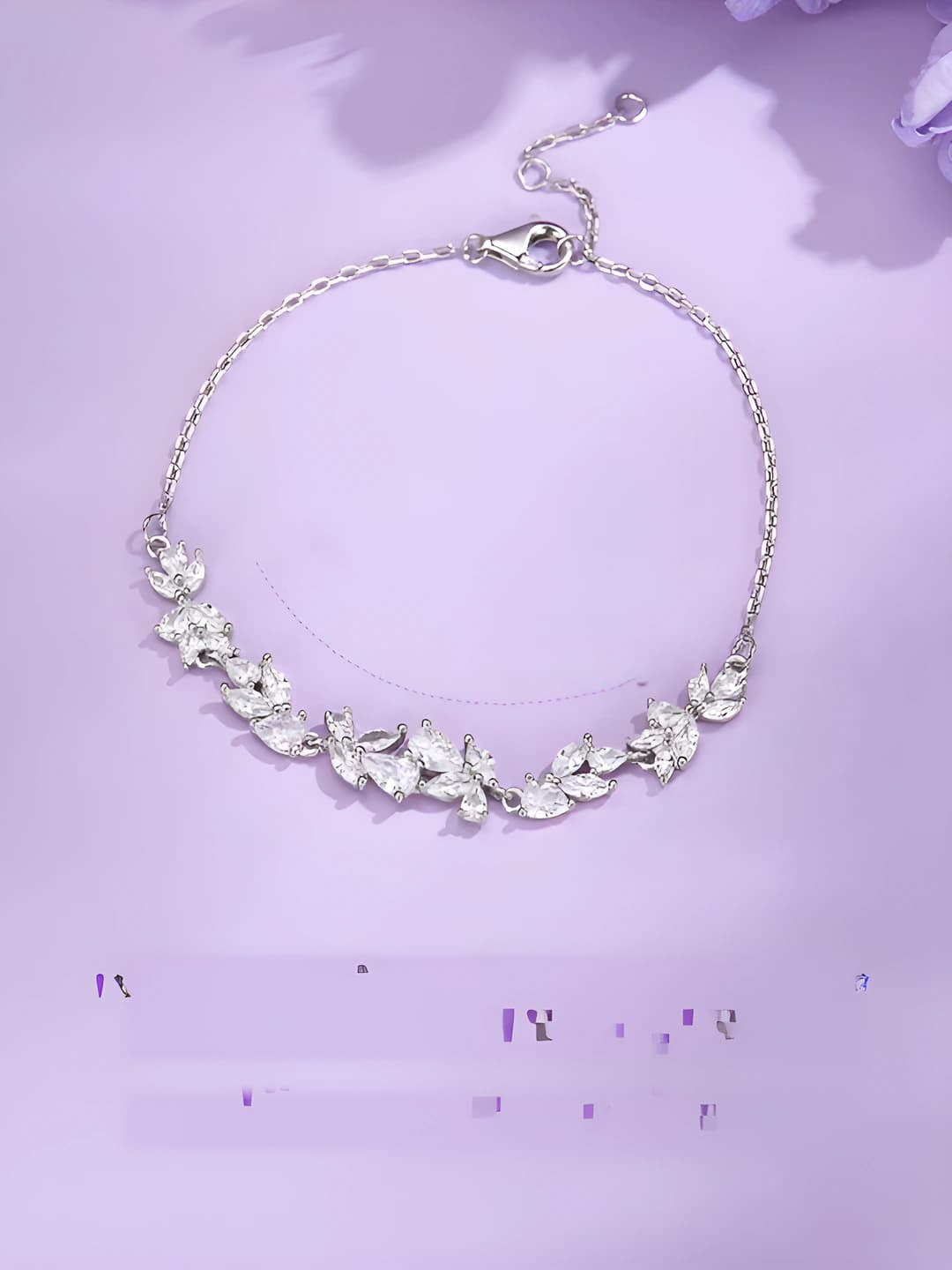 Purple floral bracelet