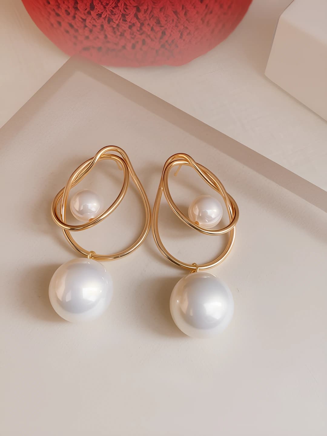 4 Silver pin - Gold - White