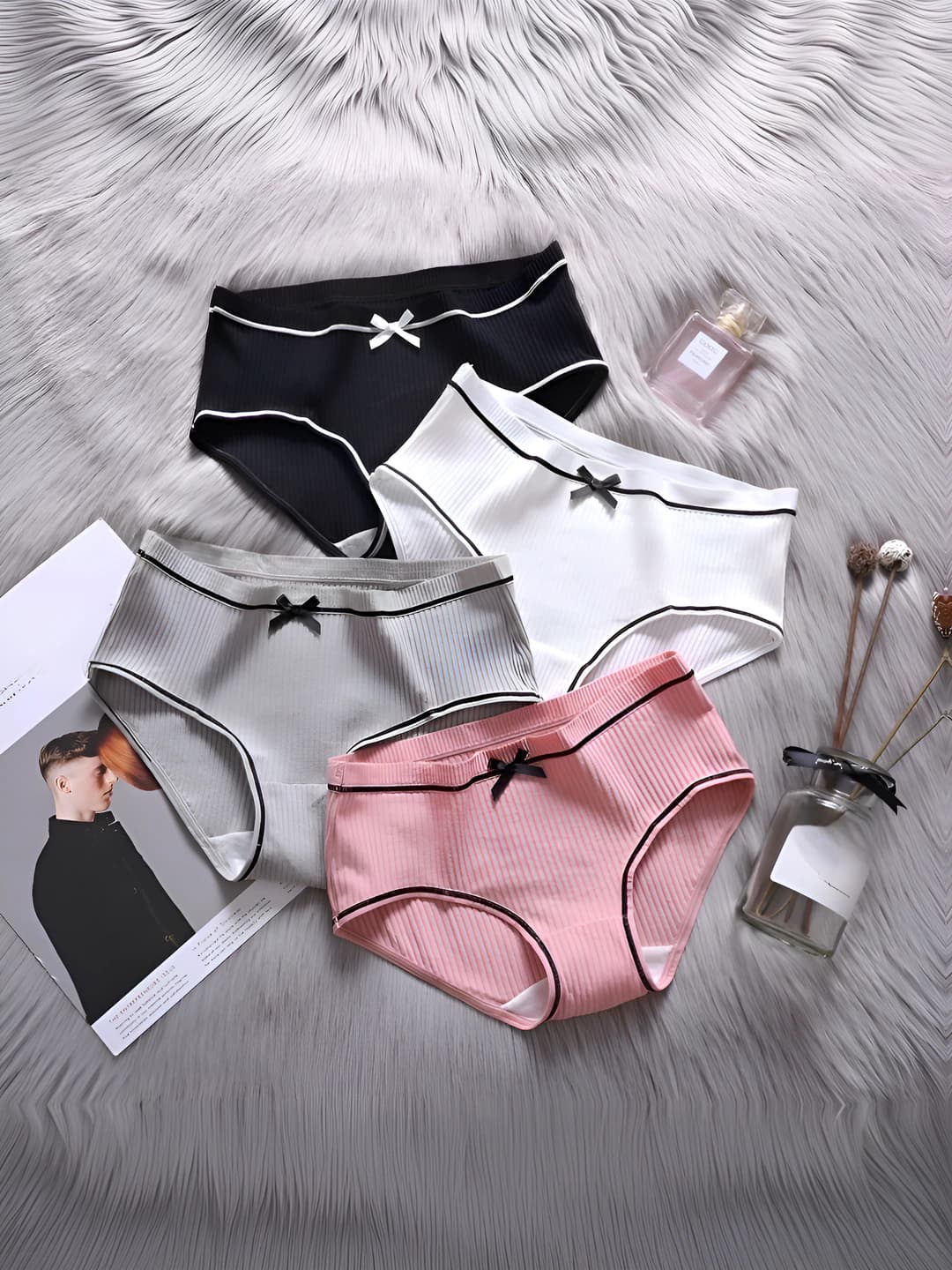 Women's Korean style seamless solid colour plus size summer briefs