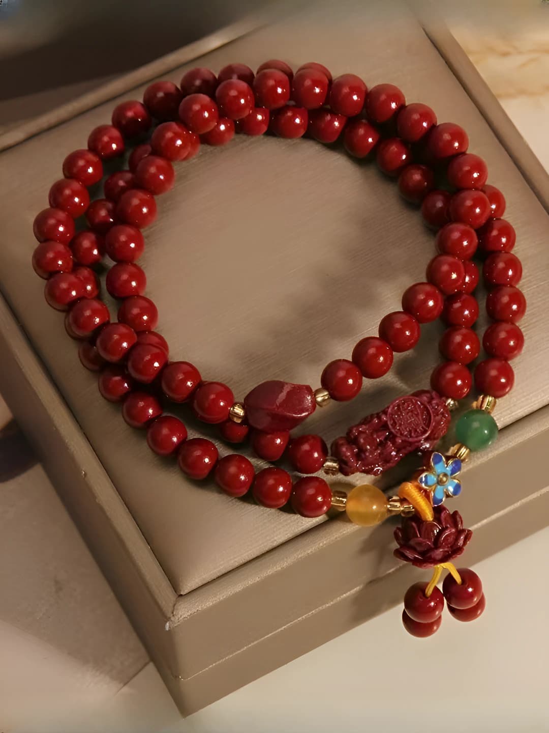 Red Lotus Pixiu Bracelet