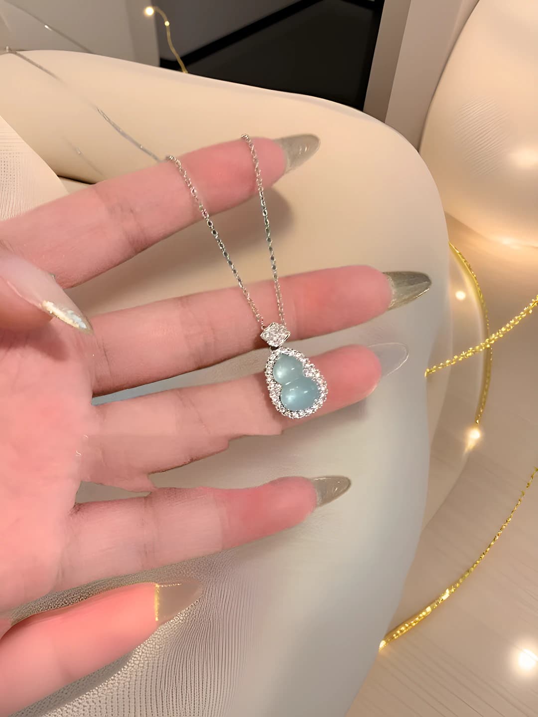 118 Small gourd - Silver blue