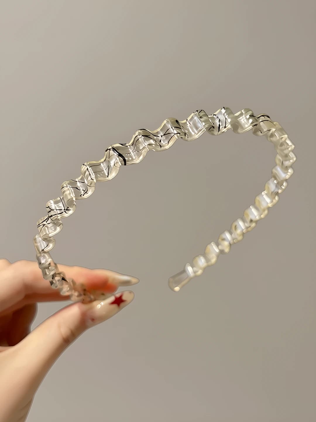 3# Wavy headband - Tea color ~12 cm