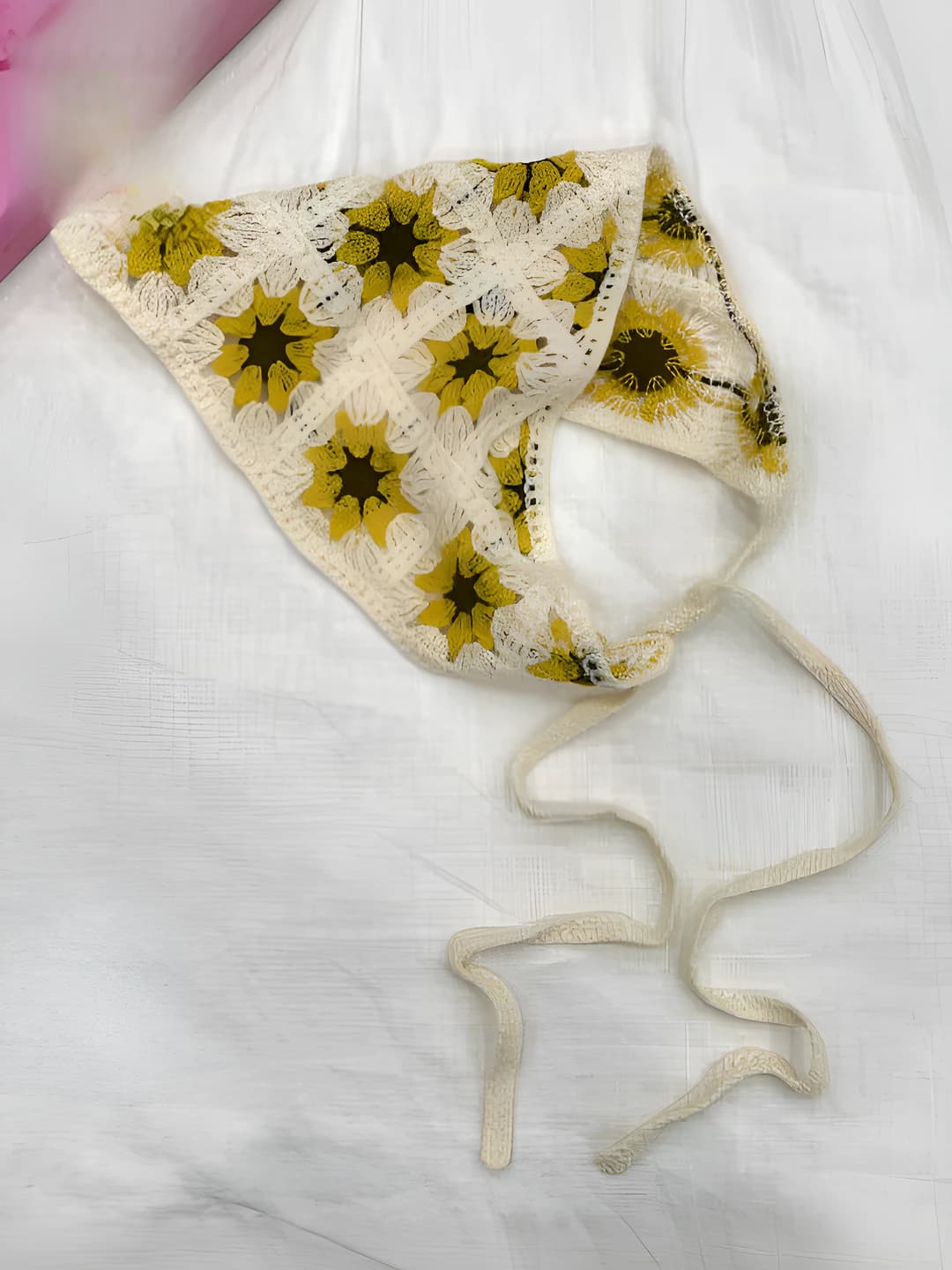 Beige yellow flowers