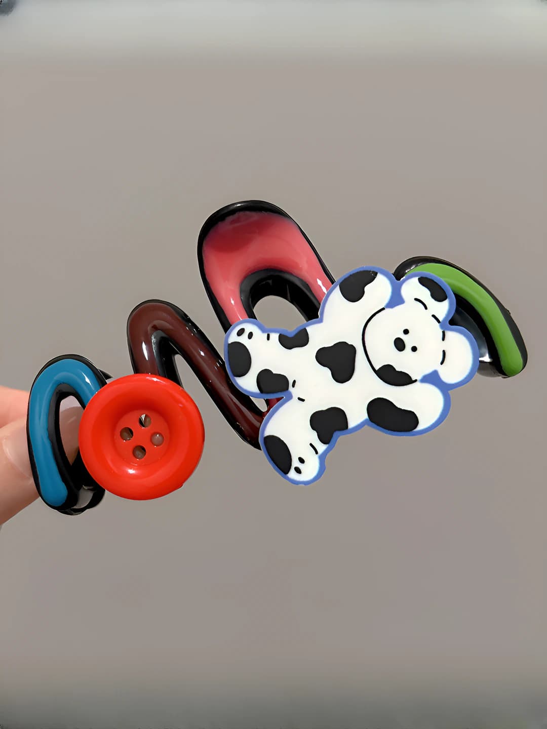 1# Button dog clip # approx 10.5 cm