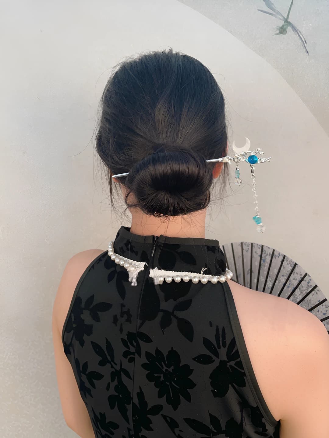 Ayollar uchun retro uslubdagi oy shaklidagi tassel shpilka, qipao uchun