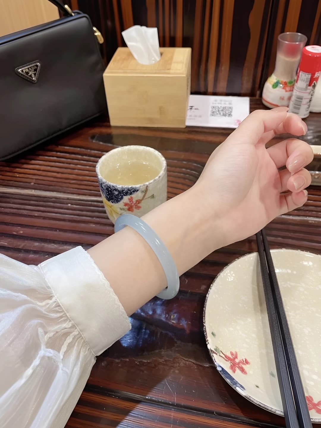Qalin bilaguzuk, qor ko'k, 62mm