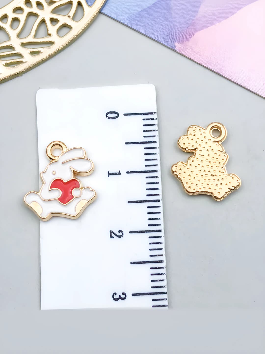 1 шт белый капля сердце кролик 13x12mm-0.8g