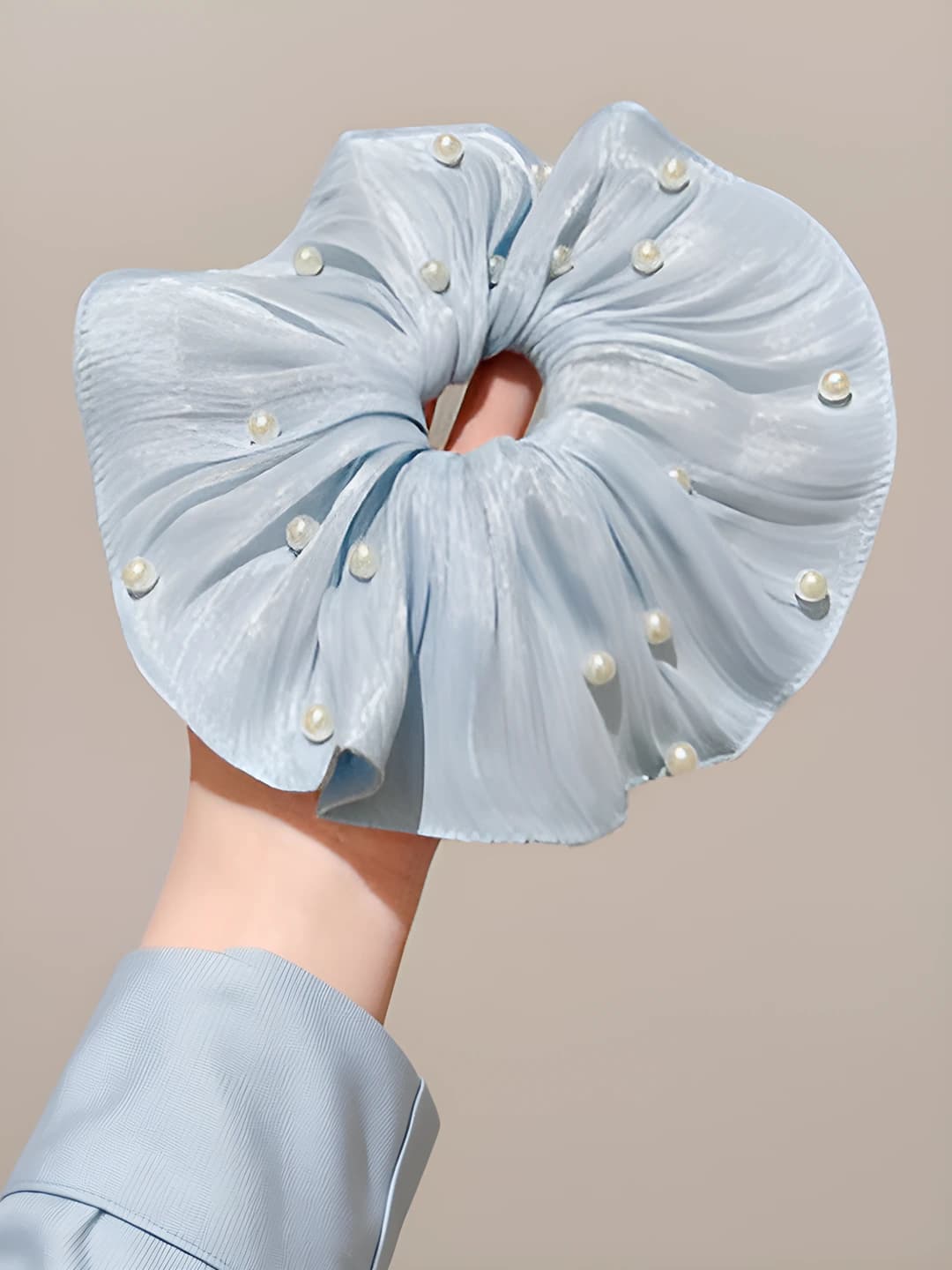 3# Blue pearl ruffle 20 cm