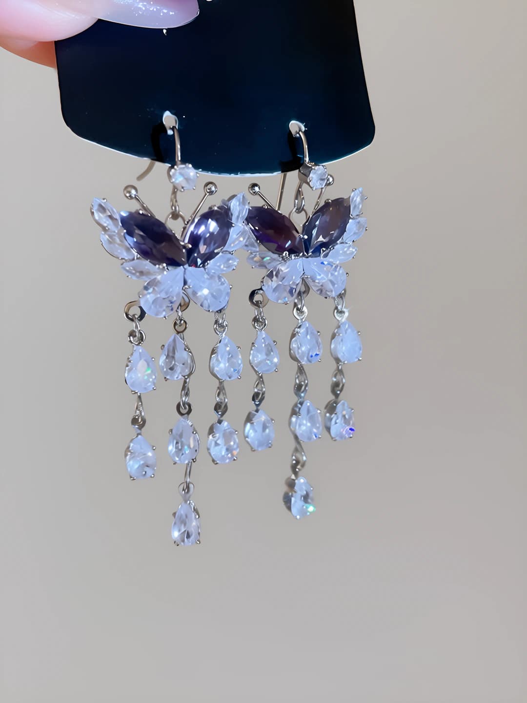 23# ear hook - silver - purple