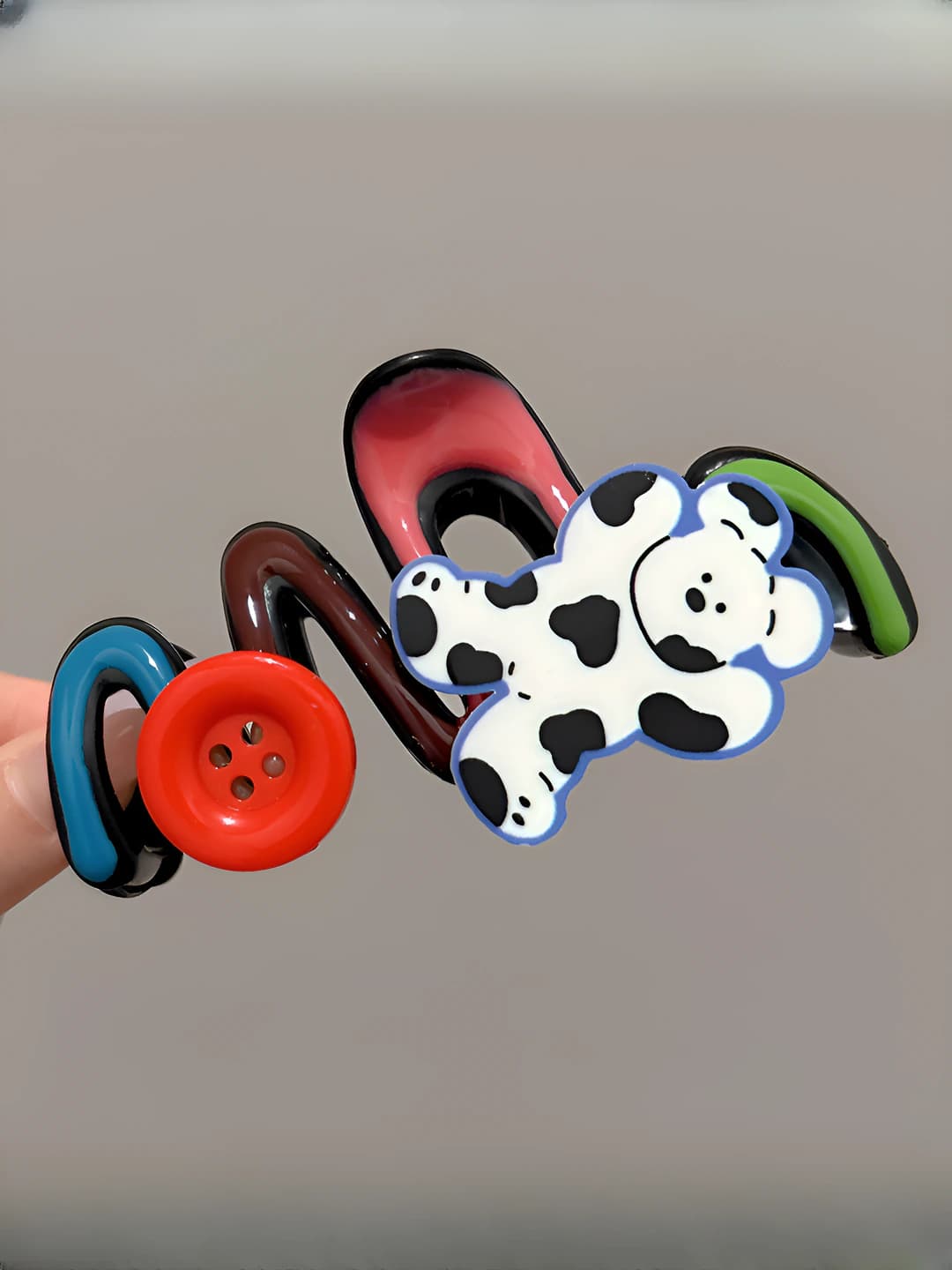 1# Button dog clip # approx 10.5 cm