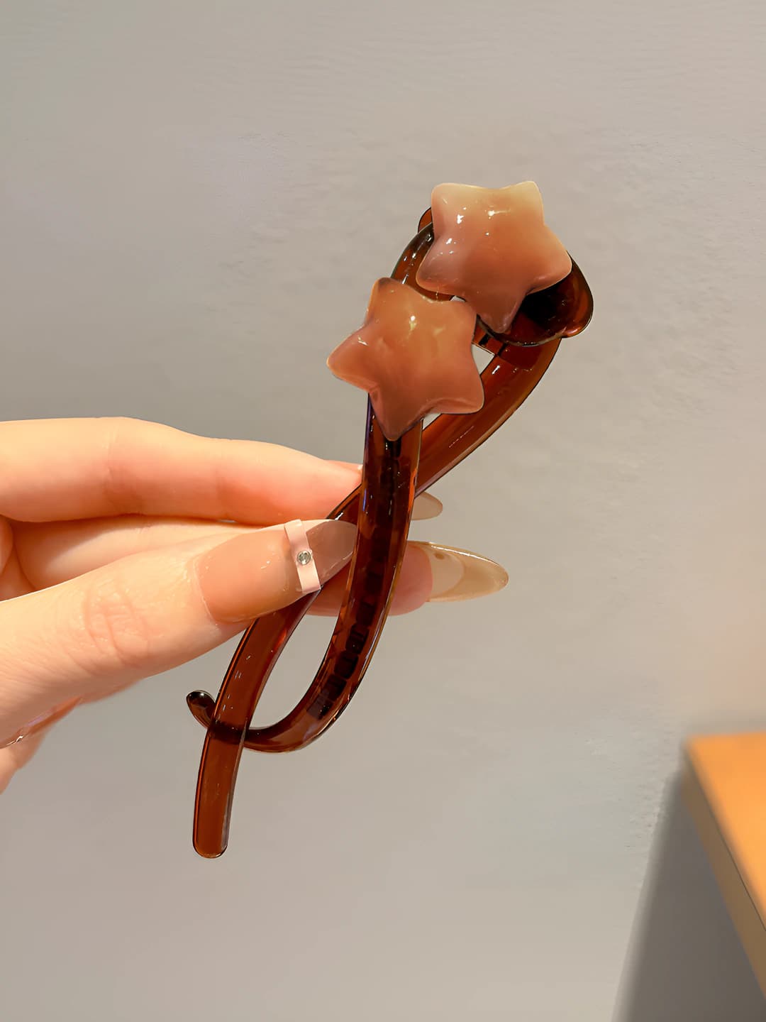 Кофейный, звёзды, 10.5 см