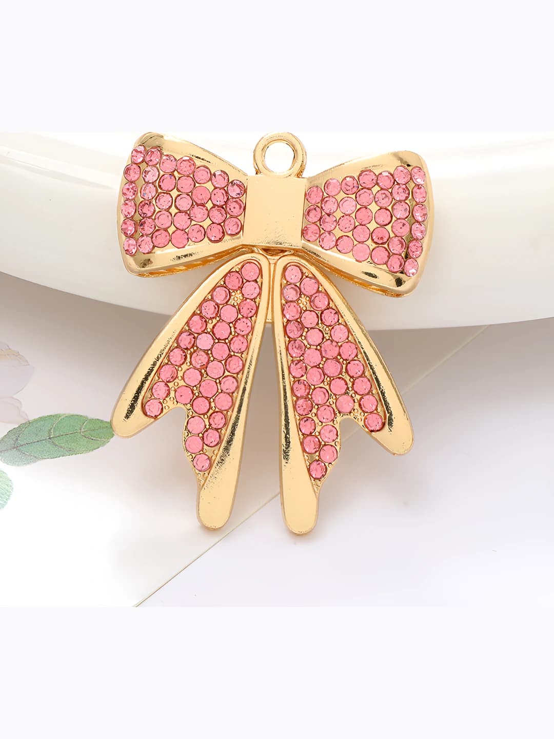 Diamond bow (gold pink)