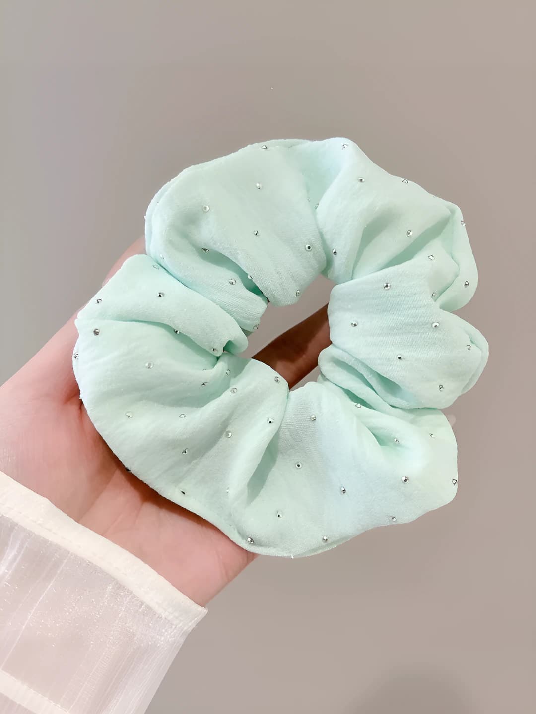 Light blue, rhinestone, large