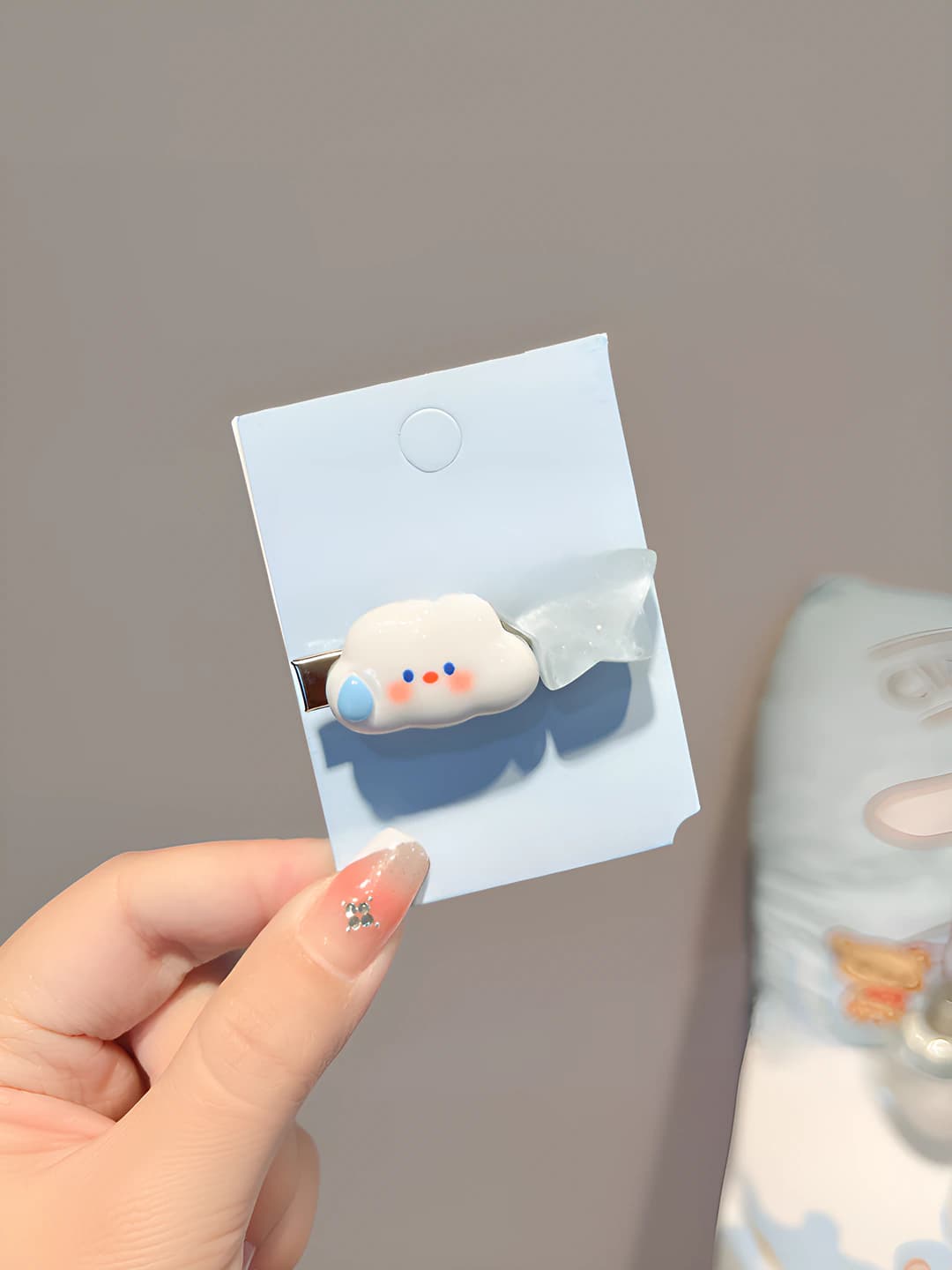 3# Cloud blue star clip 4.5 cm