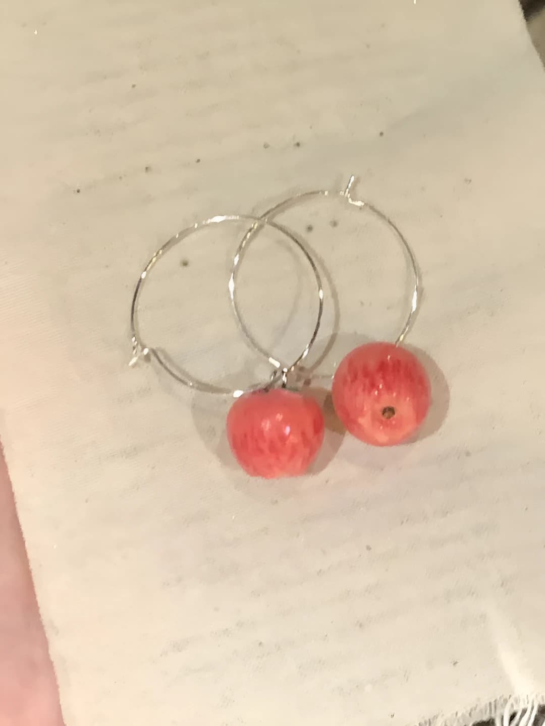 Hoop - Silver - Red