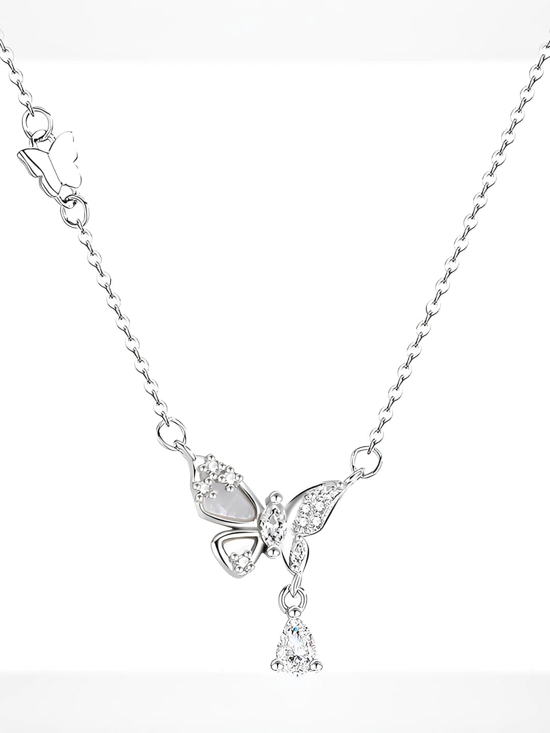 Butterfly mother of pearl necklace