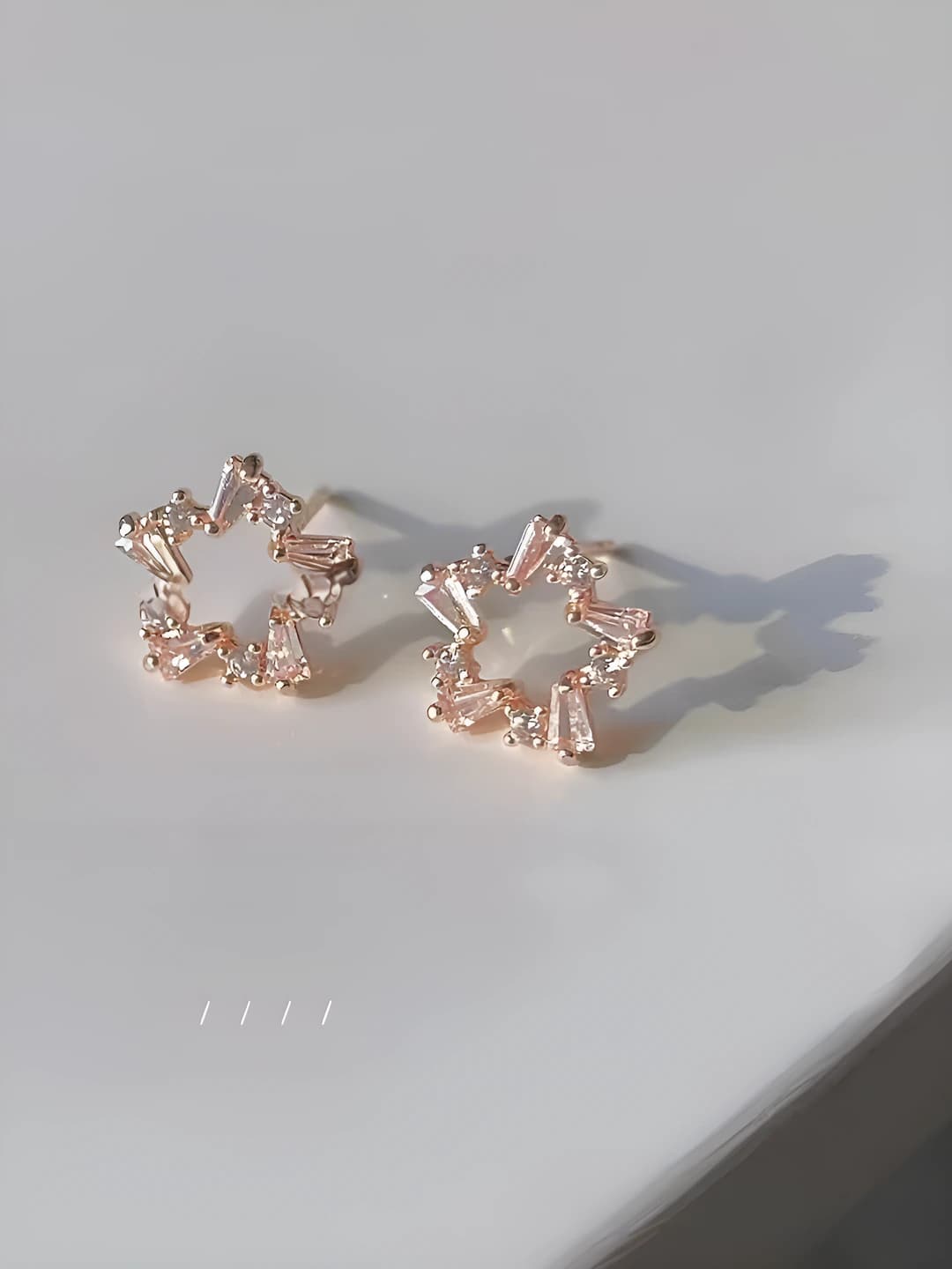 Zircon flower studs