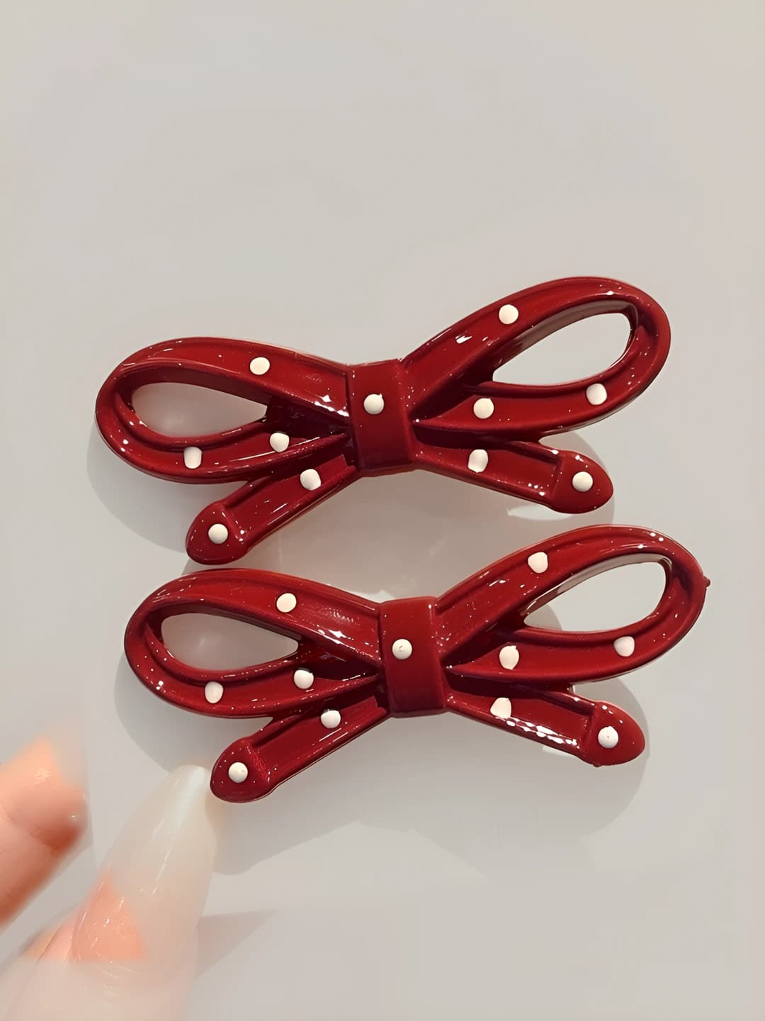 2# Open dot bow [1 pair] 6 cm