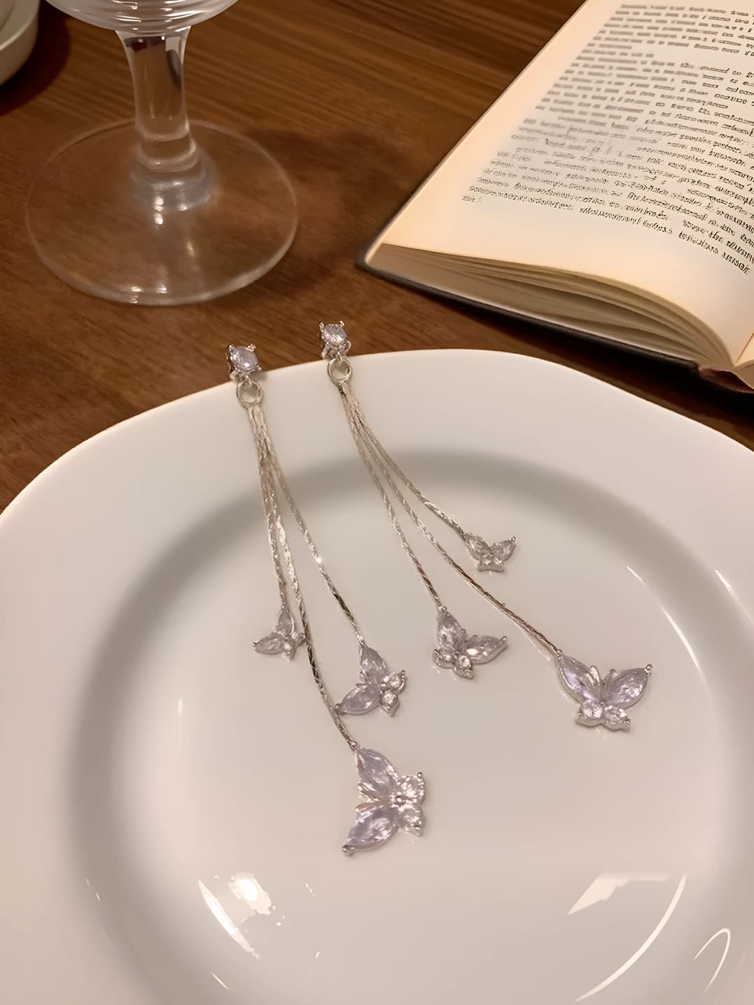 Dynamic butterfly tassel earrings