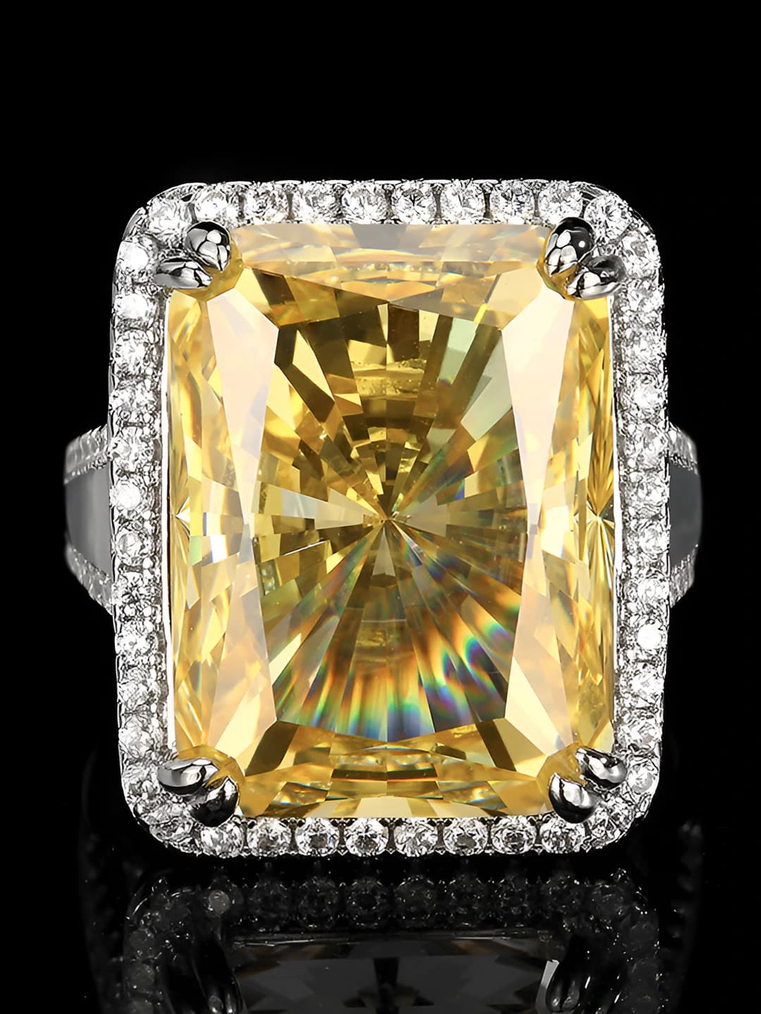 Yellow diamond ring