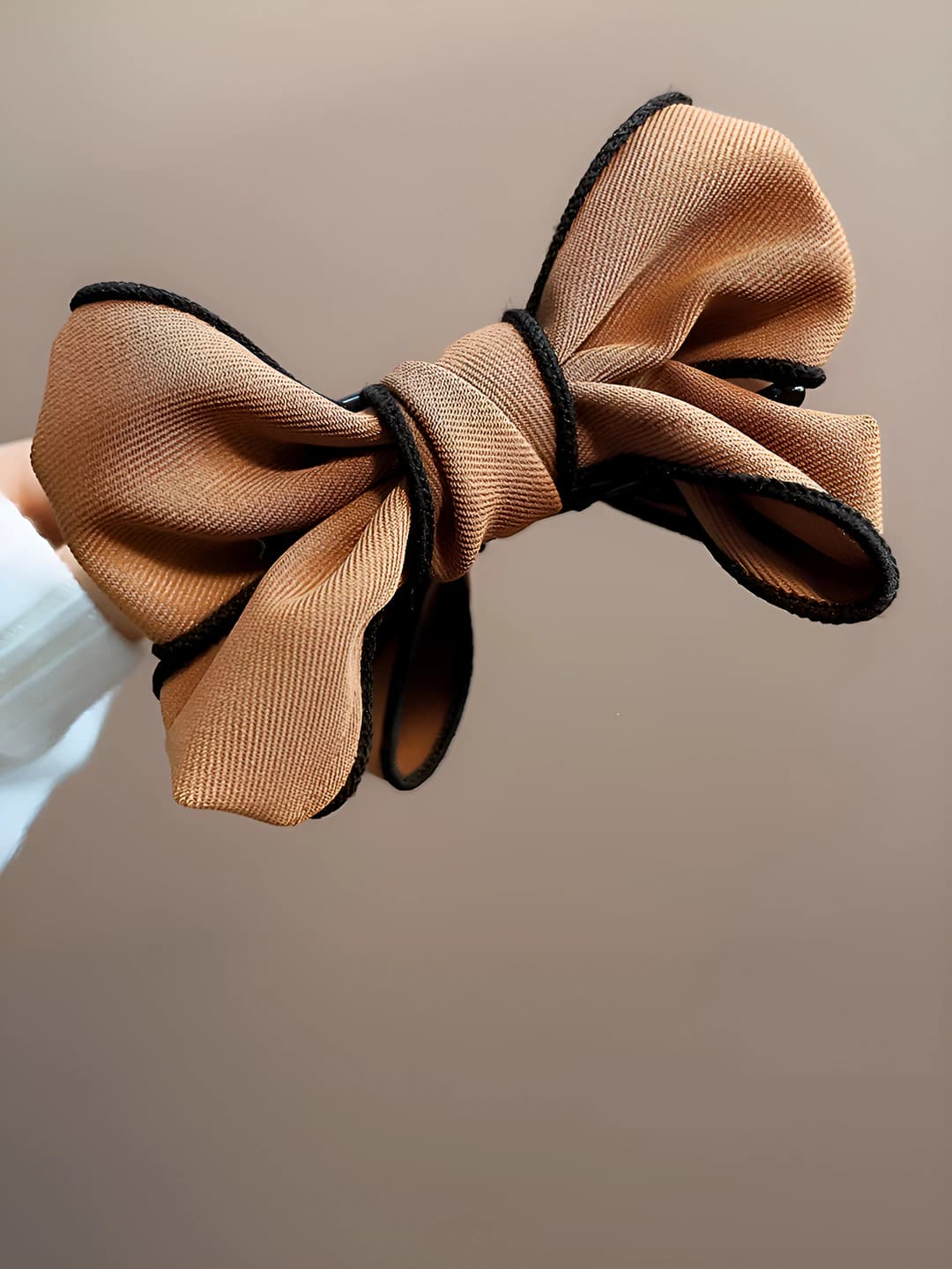 Coffee bow claw clip - 9 cm