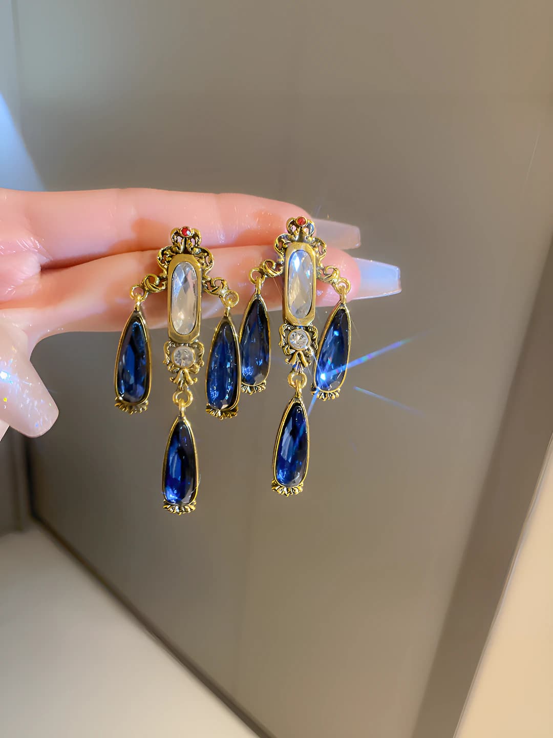32# Silver pin - Gold - Blue