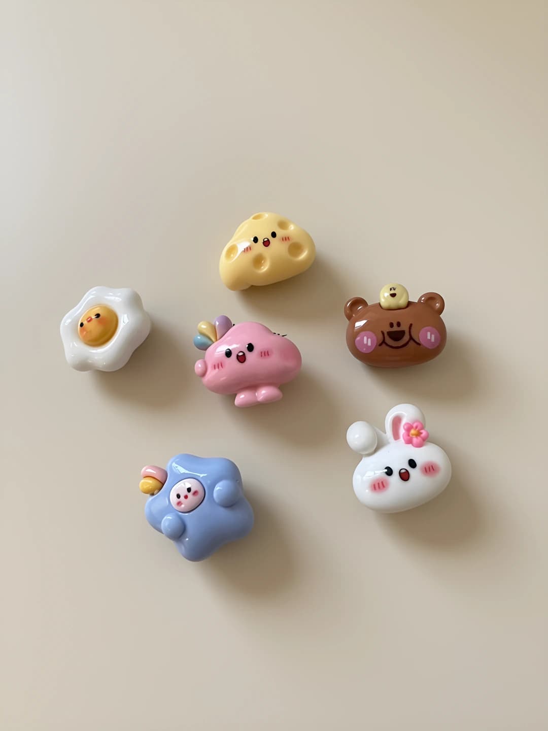 Women's mini colorful cartoon bear and rabbit hair clips
