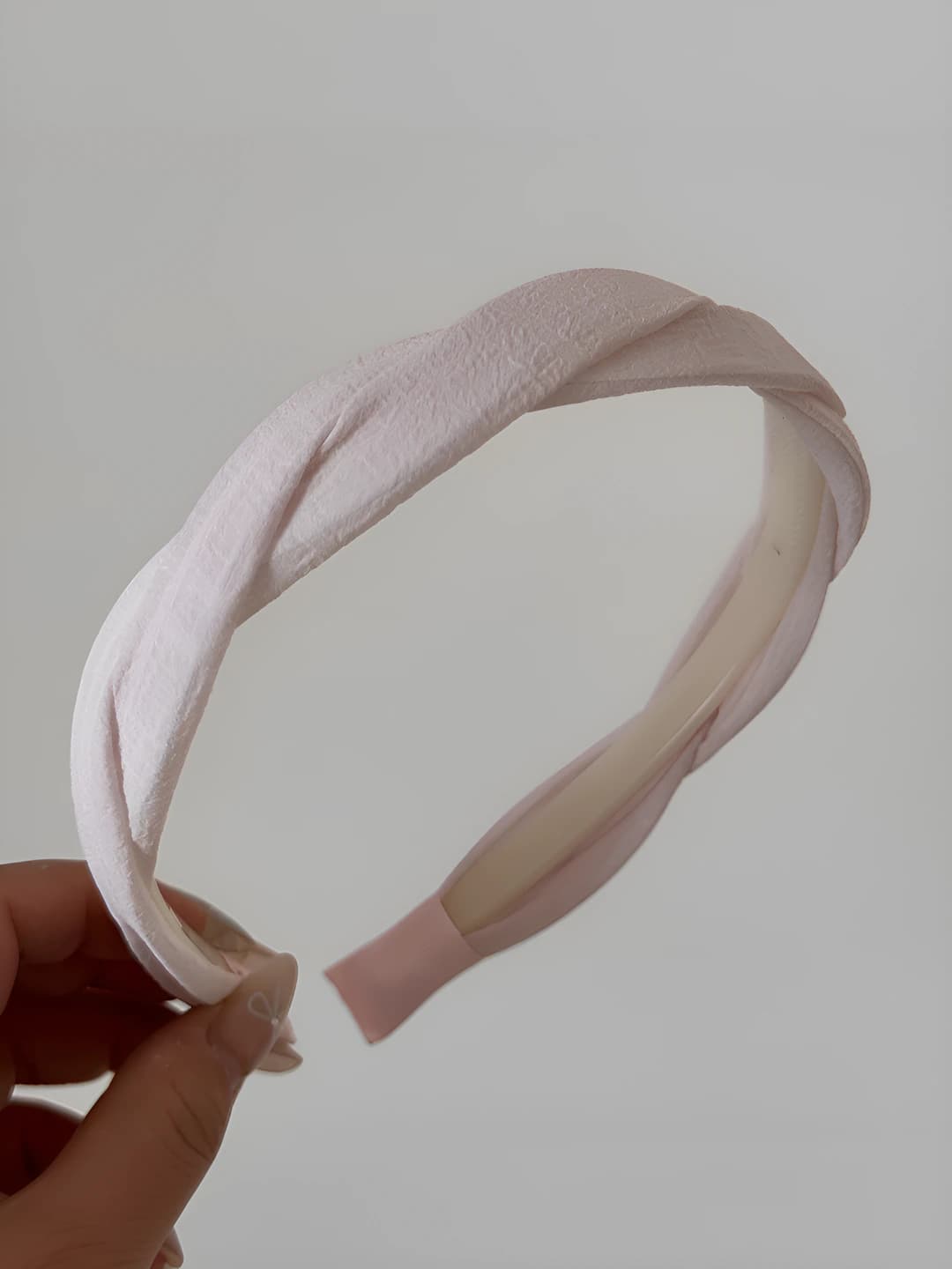 Simple twisted headband - Light pink