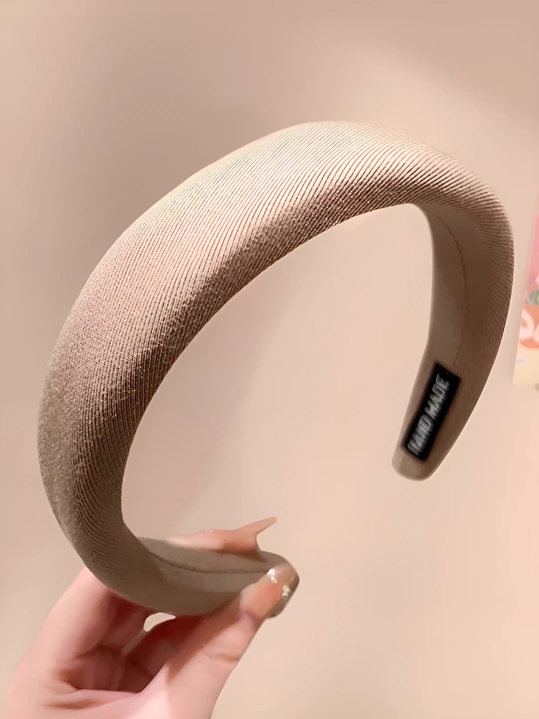 High crown foam headband - [Khaki]