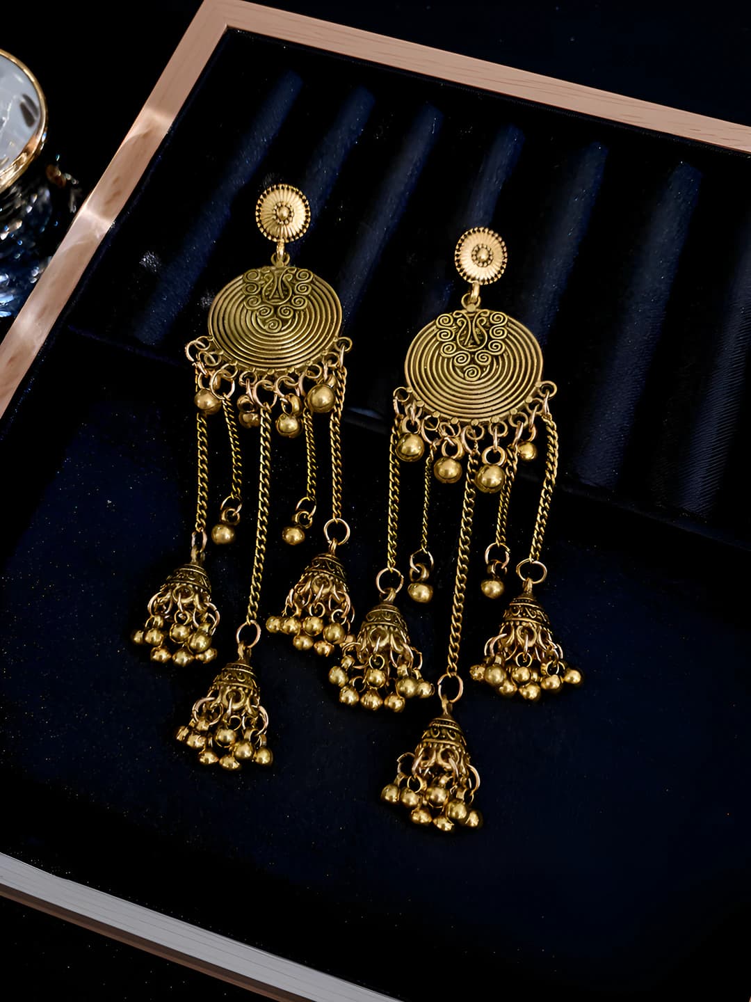 Dangles - Gold, round, bell