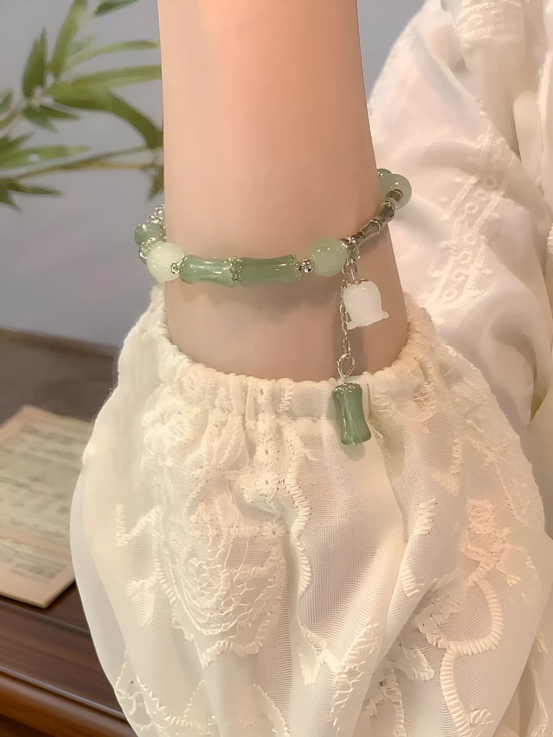 Silver Bamboo Bracelet