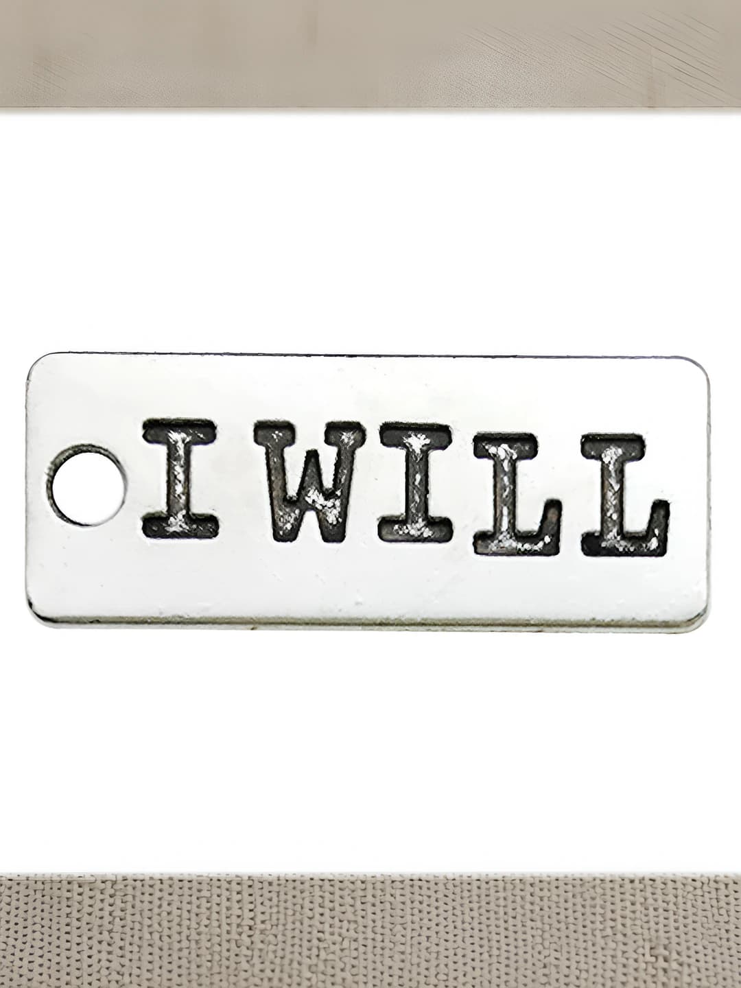1 pc 'IWILL' letters 9x25mm-1.8g