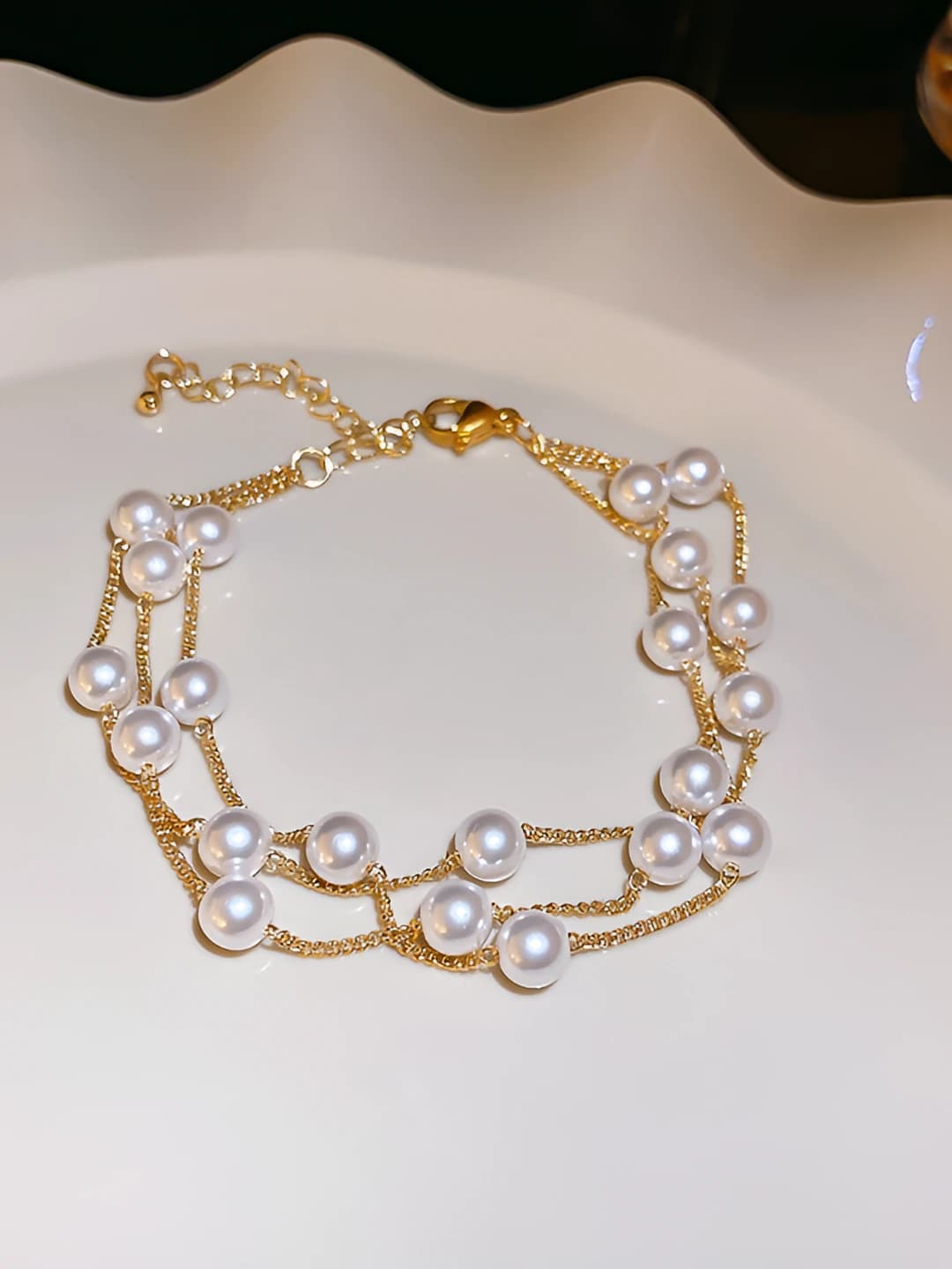 43# Bracelet - Oltin - Marvarid 6mm