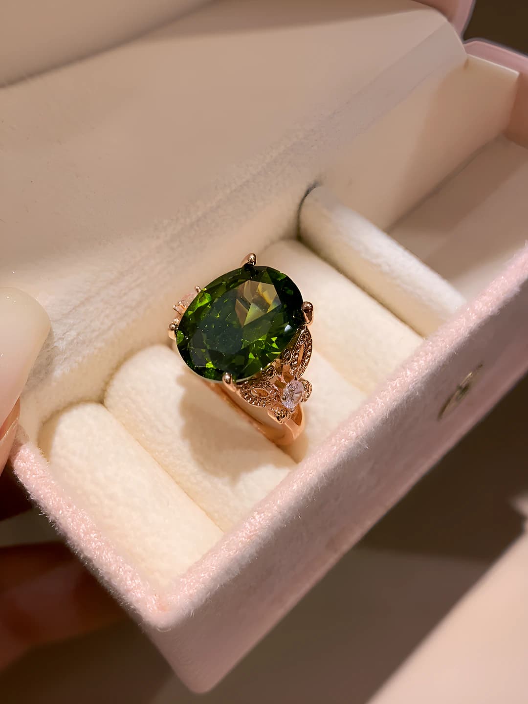 31# Ring - Rose gold - Olive green