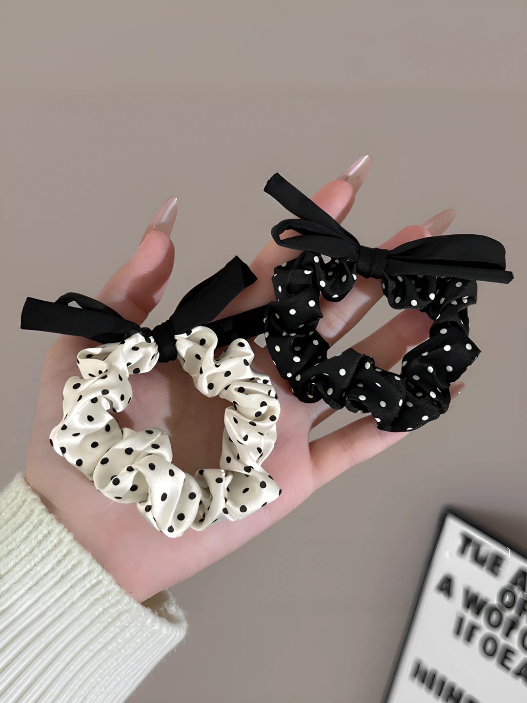Women's stretch fabric hair tie in Korean style, autumn-winter