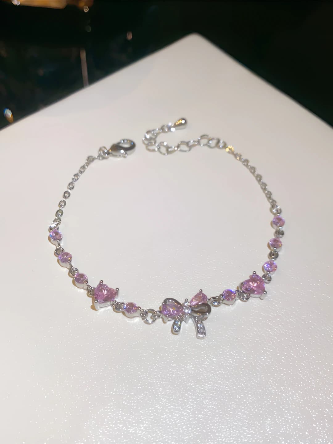 Bracelet-Silver-Pink