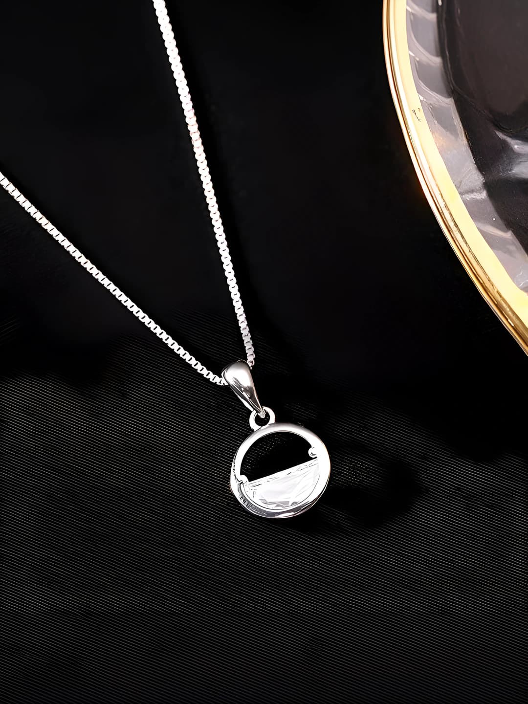 Women's Korean style ins geometric zirconia necklace
