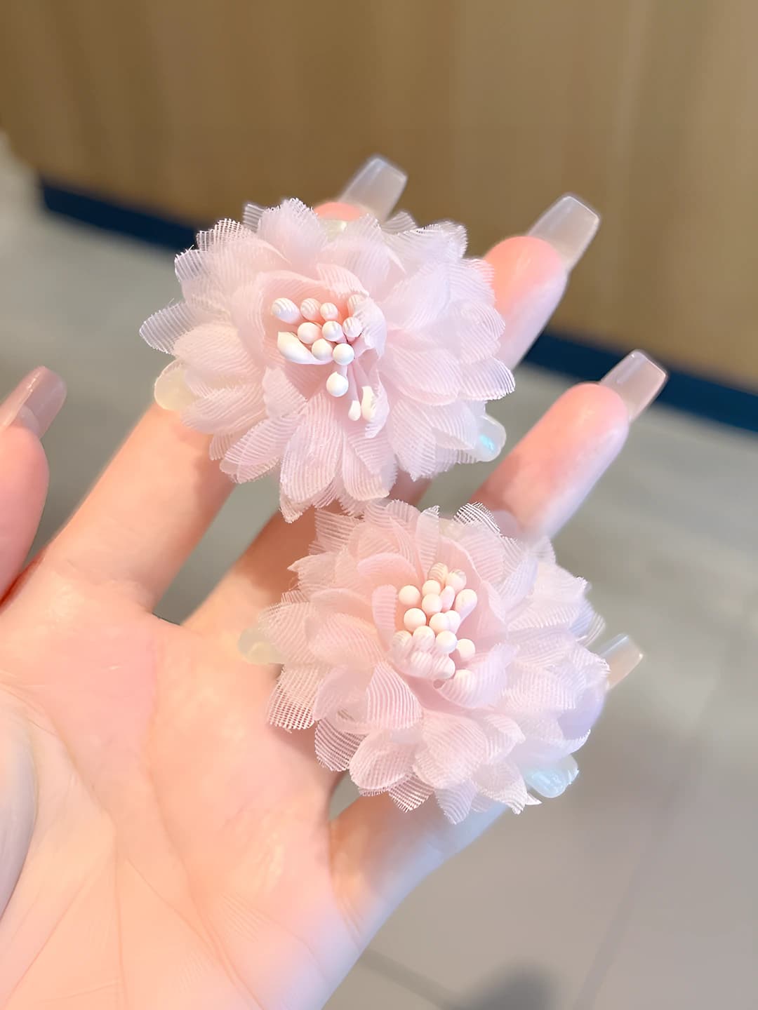 2# Розовый парный зажим (основание ~4.5 см)