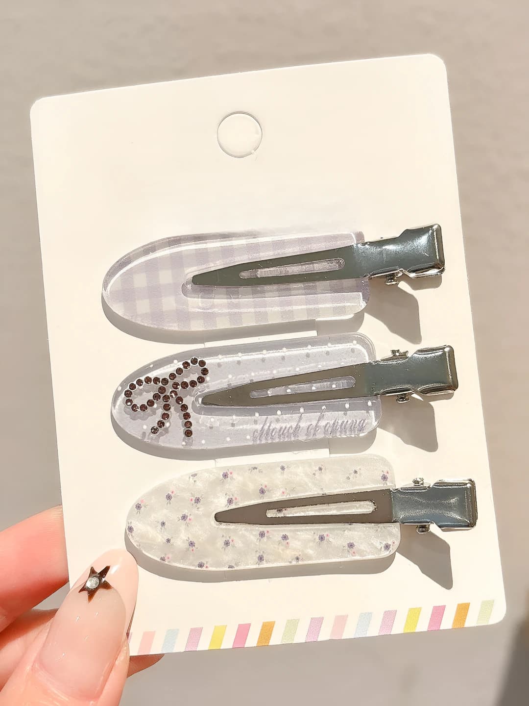 3# 3 pcs, purple, ~6 cm