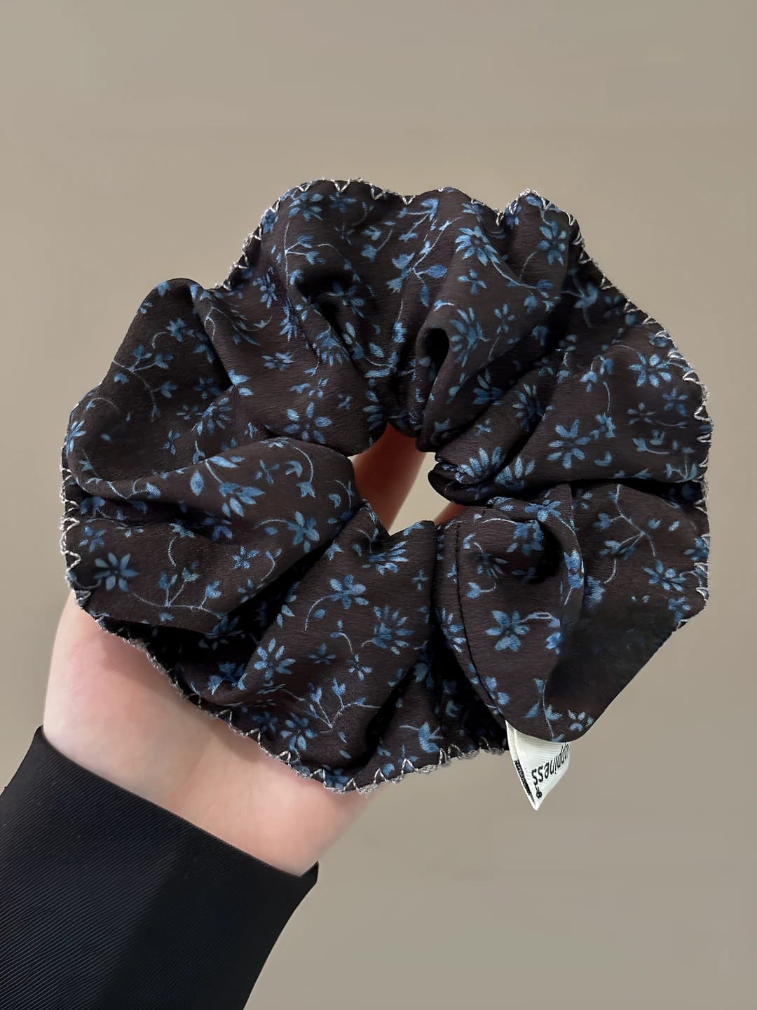 Coffee-blue floral, 14 cm