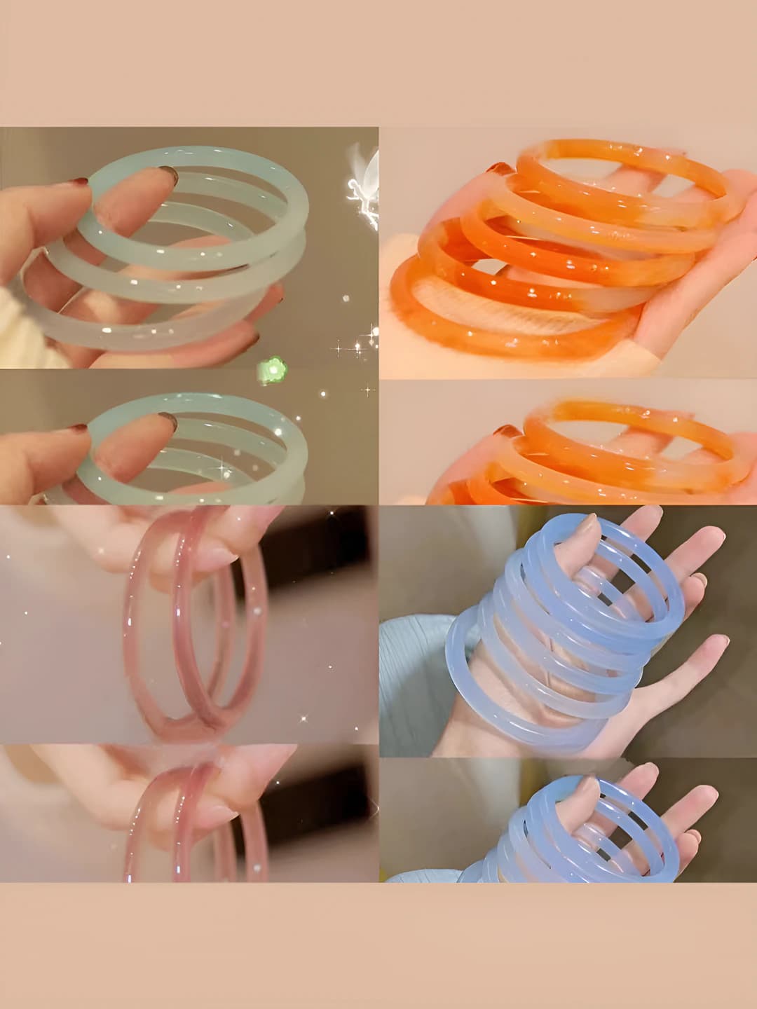Ayollar uchun shisha imitatsiya-yum bangle bracelet, koreys uslubida, qizil uzum rang, ingichka, qo'lda ishlangan, xitoy uslubidagi naqshli