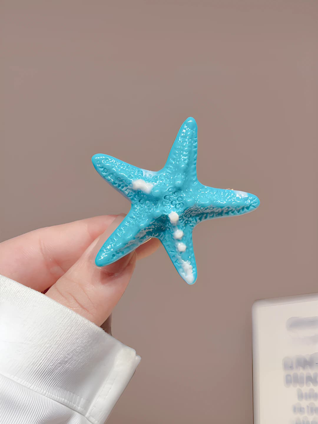 Starfish hair clip [lake green] ~5.5 cm