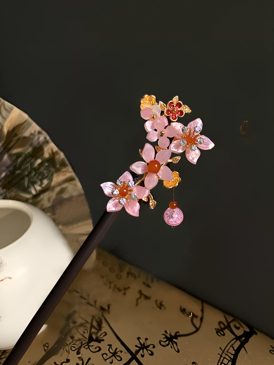 20# Pink flower pendant