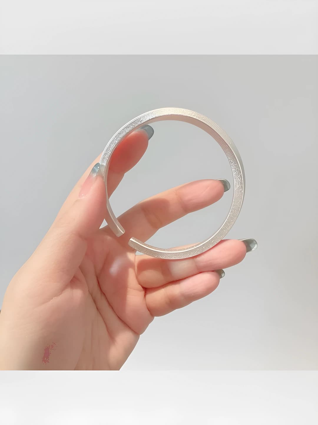 Women's open bangle bracelet, copper, retro, Chinese style, geometric shape, fu character design element