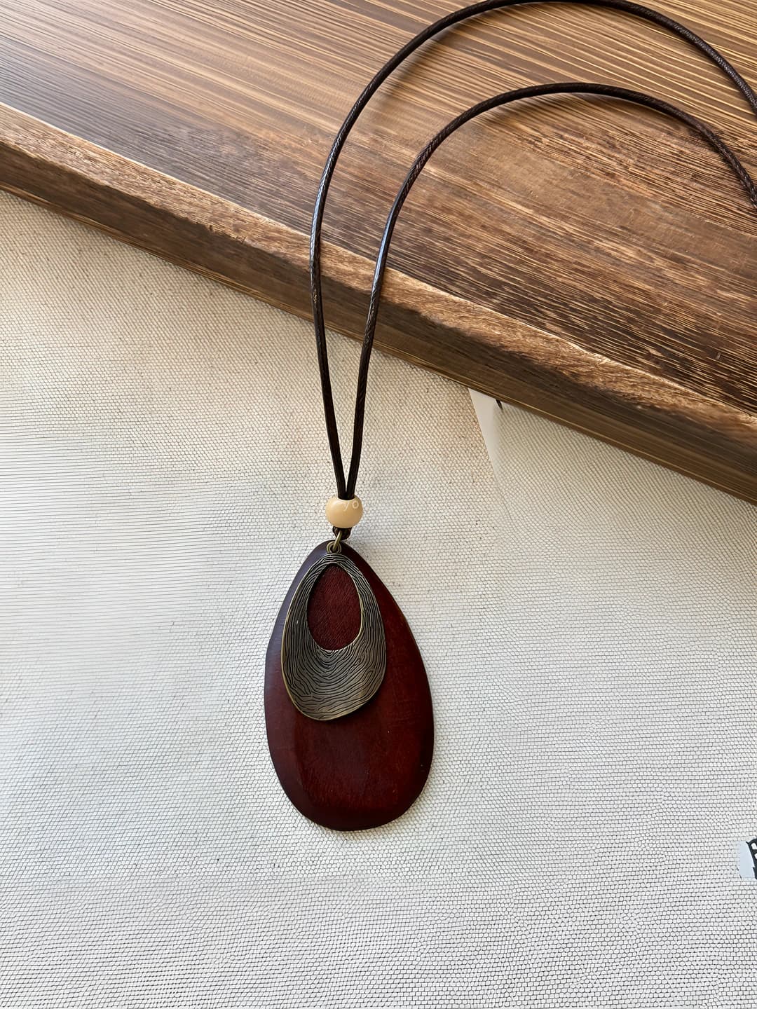 19# Necklace - Gold - Coffee - Drop