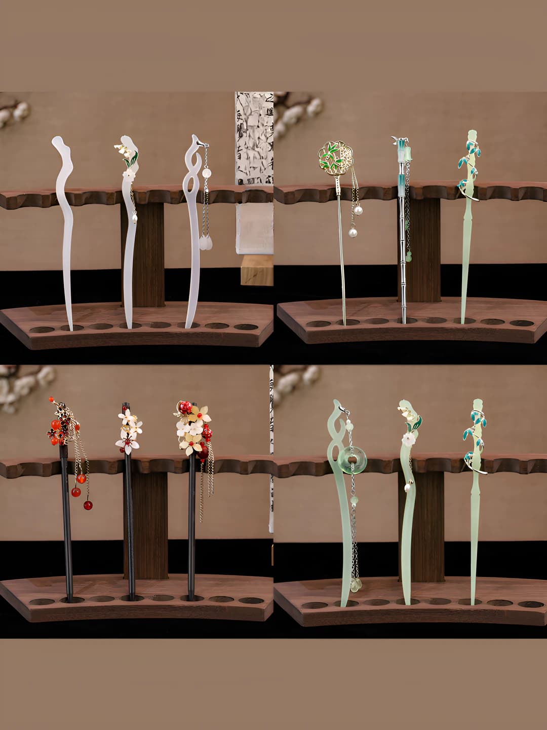 Women's hairpins and bobby pins in new Chinese style with floral design