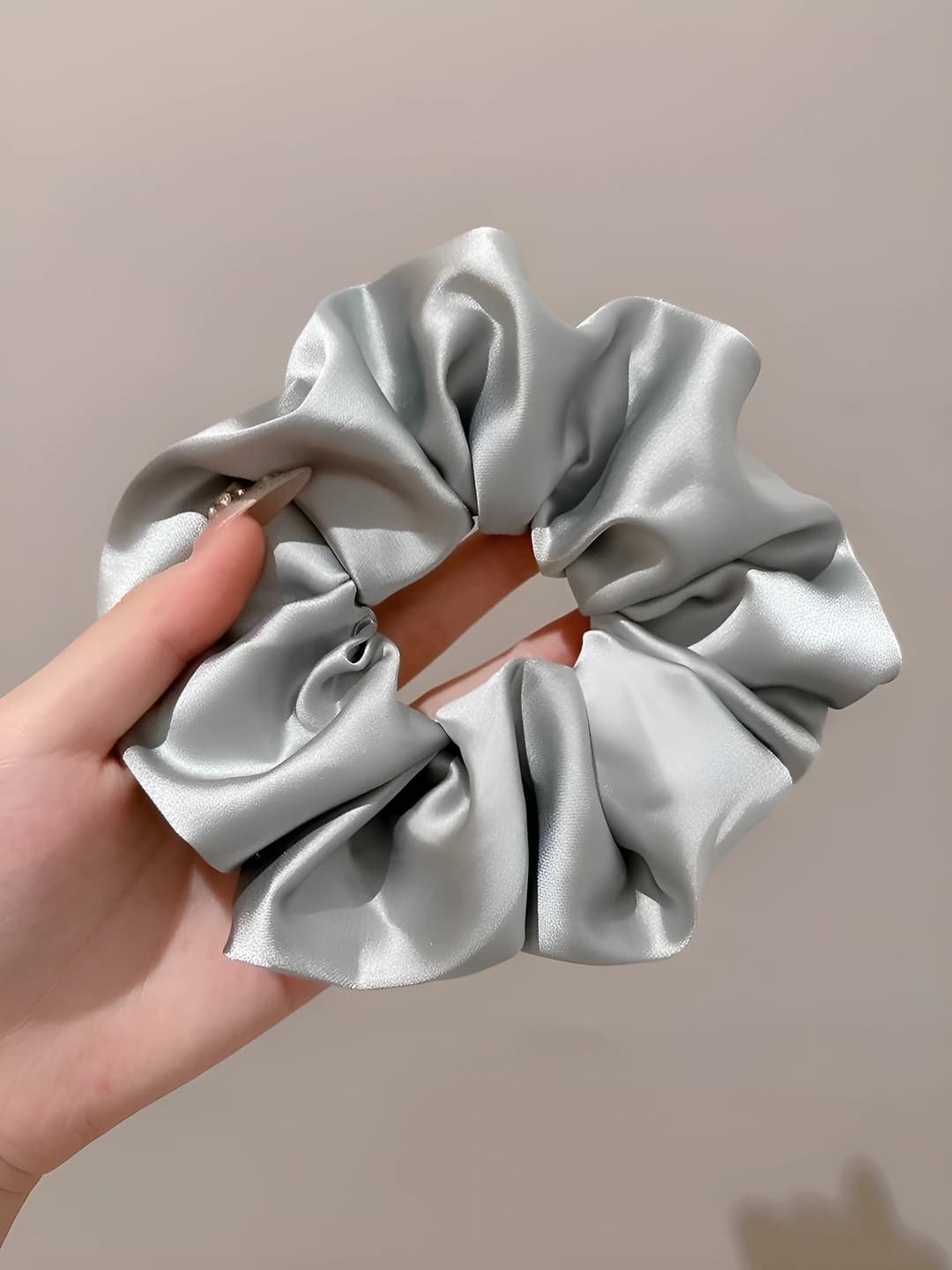 Large hair tie, green, 13 cm